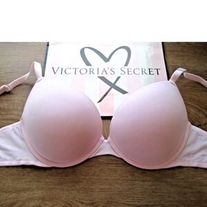 VICTORIA'S SECRET PINK Super Push-Up Bra VS Pink Tulip NWT